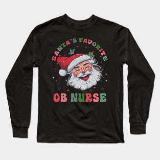 Santa's Favorite OB Nurse Long Sleeve T-Shirt